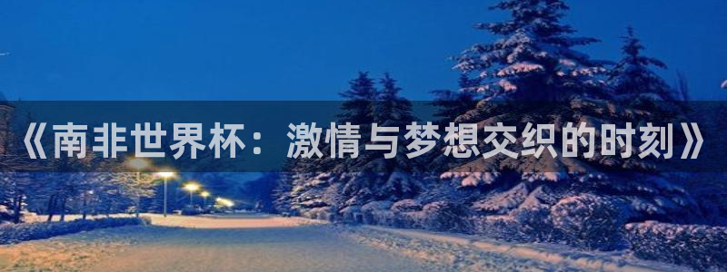 今天所有足球赛程表：《南非世界杯：激情与梦想交织的时刻》